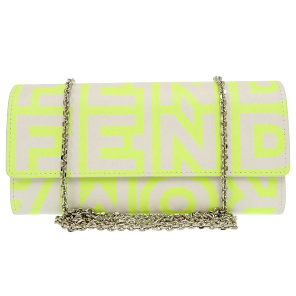 FENDI White Leather Shoulder Bag - Picture 2 of 9